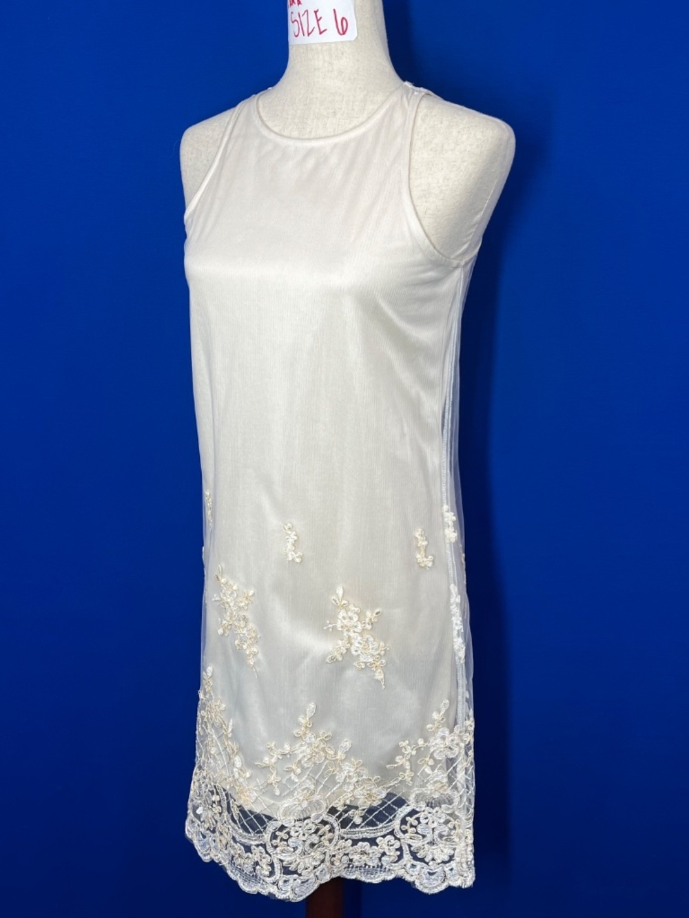 |•CHARLOTTE RUSSE•| Sheer Lace Overlay Dress Size Small - Picture 3 of 9